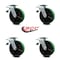Service Caster 8 Inch Green Poly on Cast Iron Caster Set with Ball Bearing and Total Lock Brake SCC-TTL30S820-PUB-GB-4 - alternate 5